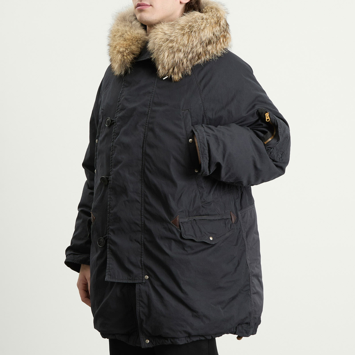 Visvim Men's Valdez Down Jacket in Black Visvim