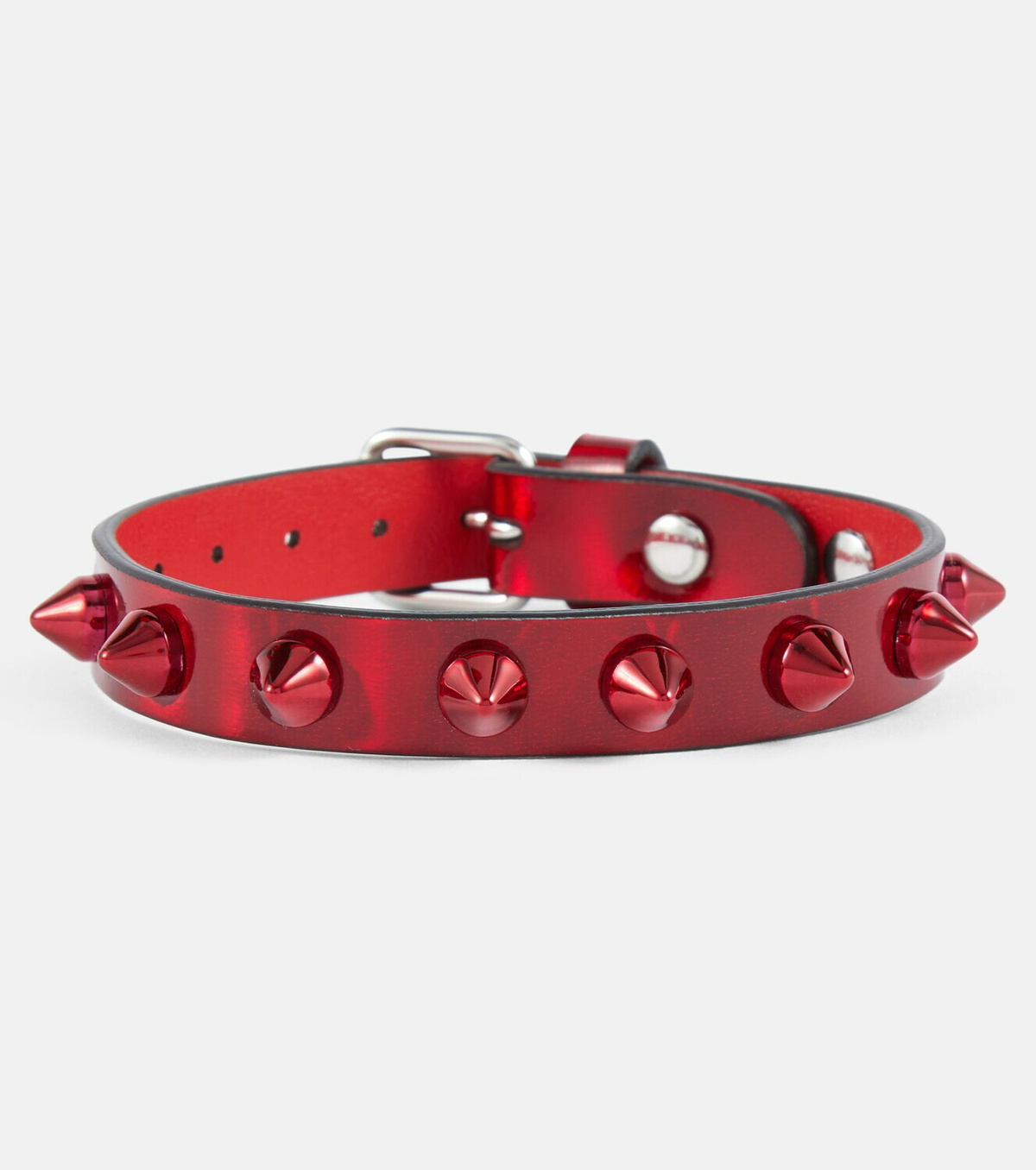 Christian Louboutin - Loubilink embellished leather bracelet