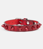 Christian Louboutin - Loubilink embellished leather bracelet