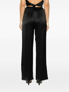 Matteau Black Satin Wide Leg Trousers