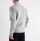 Mr P. - Ribbed Virgin Wool Rollneck Sweater - Gray