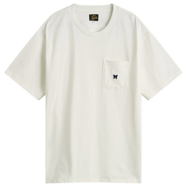 Photo: Needles Men's Papillion Pocket T-Shirt in White