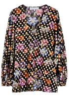 Borgo DE Nor Stellan Fil-coupé Floral-print Chiffon top Multicoloured