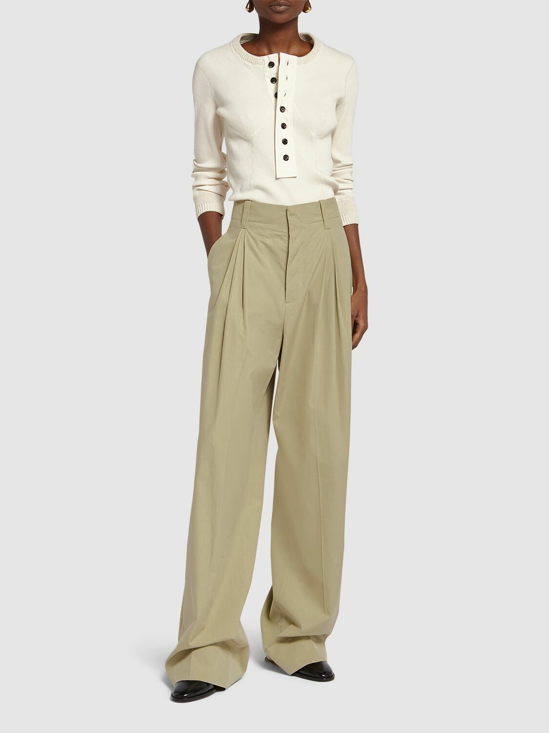 パンツ BOTTEGA VENETA SILK BLEND TROUSERS BOTTEGA VENETA - Cotton & Silk Pants Bottega Veneta