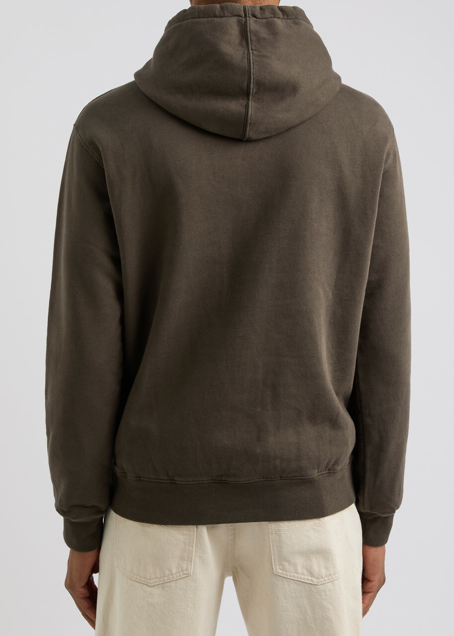 Colorful Standard Hooded Cotton Sweatshirt Brown