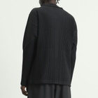 Homme Plissé Issey Miyake Men's Pleat Zip Up Cardigan in Black