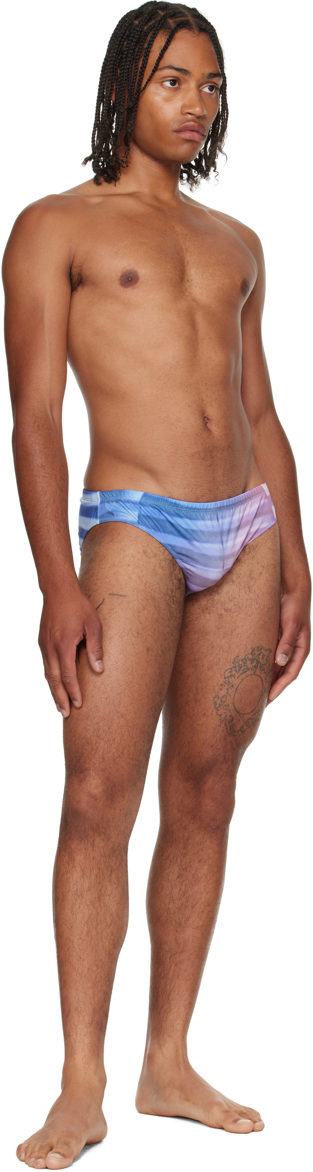 Jean Paul Gaultier Blue & Pink 'The Air' Swim Briefs