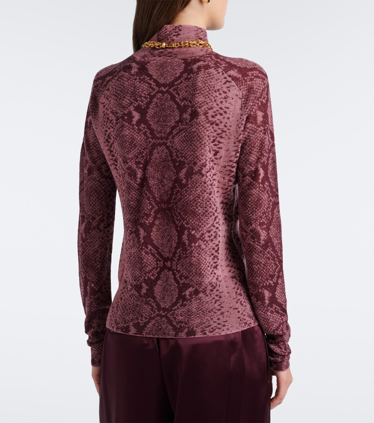 Joseph Yasmin snake-print cashmere sweater