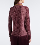 Joseph Yasmin snake-print cashmere sweater