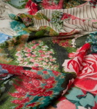Max Mara Camice printed wool and silk scarf