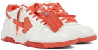 Off-White White & Red Out Of Office 'OOO' Sneakers