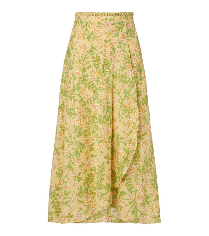 Photo: Poupette St Barth Eva floral cotton midi skirt