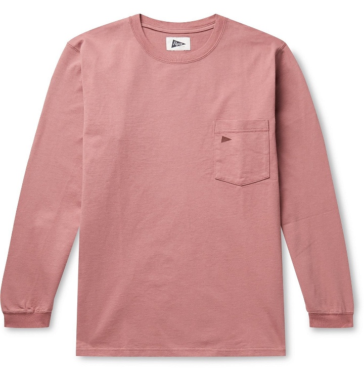 Photo: Pilgrim Surf Supply - Logo-Print Cotton-Jersey T-Shirt - Pink