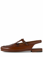 HEREU 15mm Roqueta Leather Slingback Flats