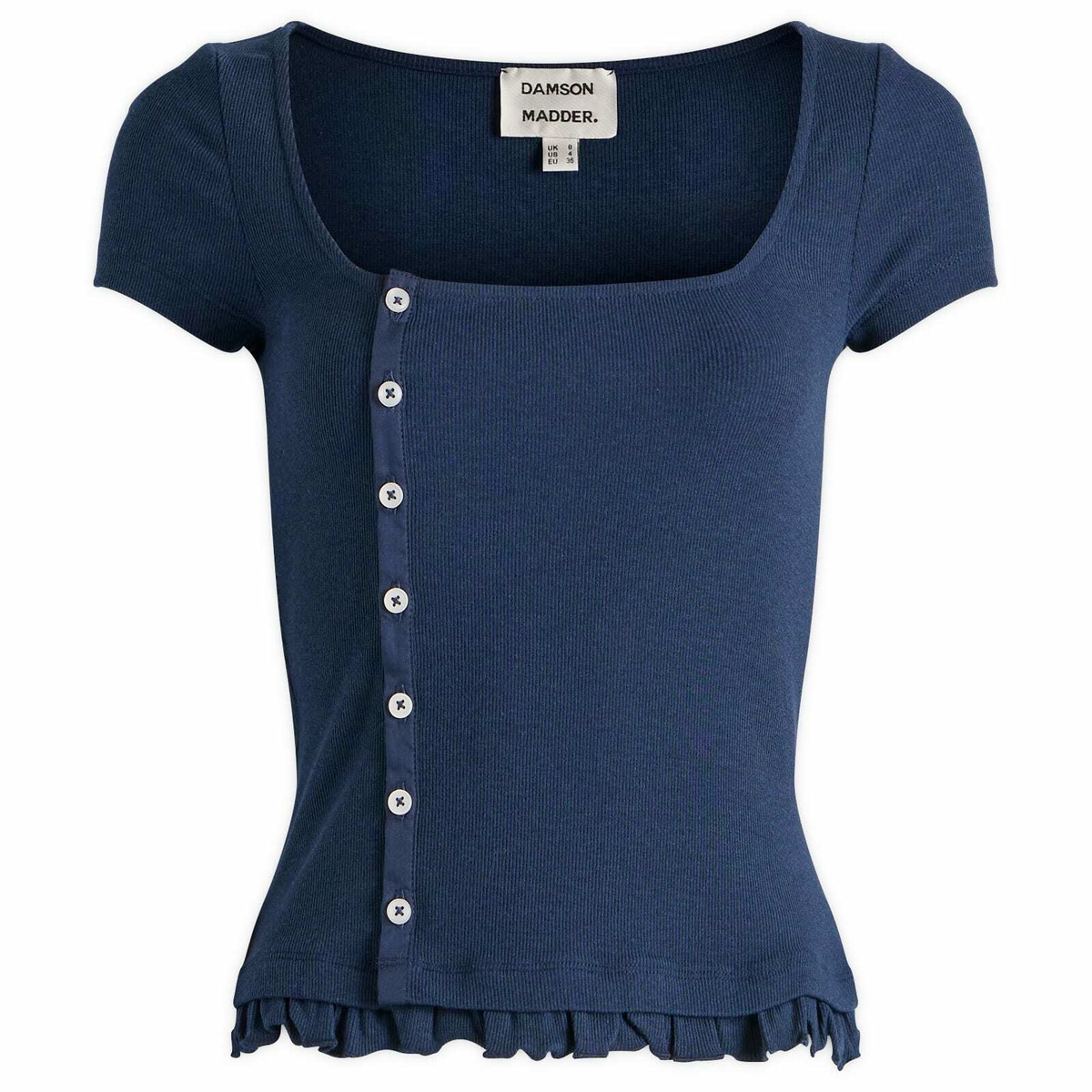 Damson Madder Women's Posie Short Sleeve T-Shirt in Navy