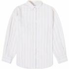 Samsøe Samsøe Women's Alfrida Oversized Stripe Shirt in Stripes Lemon