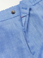 Etro - Straight-Leg Linen and Wool-Blend Shorts - Blue