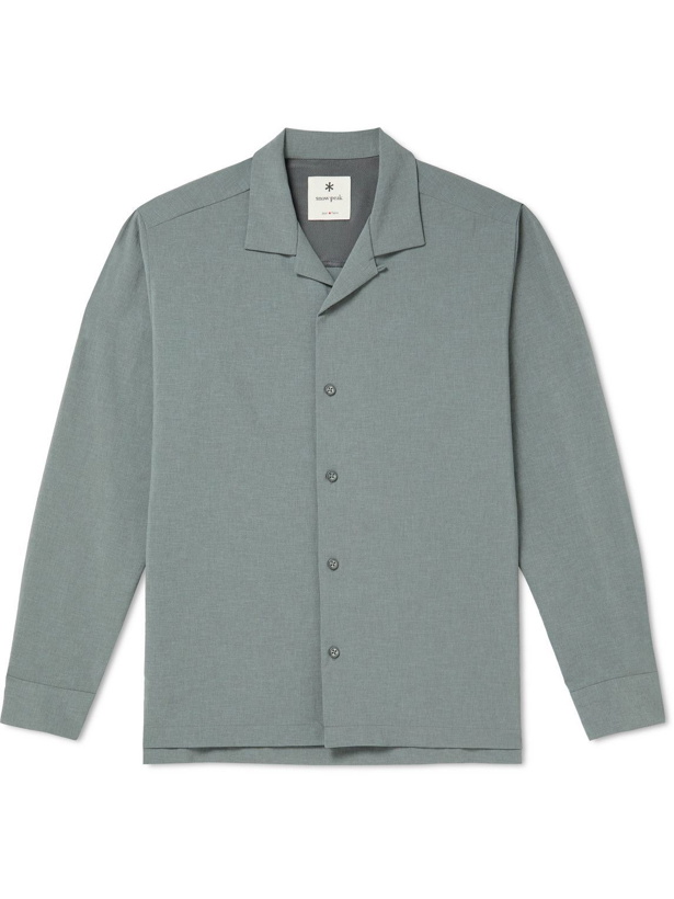 Photo: Snow Peak - Pe Light Convertible-Collar Poplin Shirt - Gray