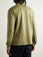 Massimo Alba - Ischia Cotton and Cashmere-Blend Jersey Polo Shirt - Green