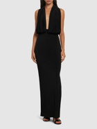 MAGDA BUTRYM Halter Neck Jersey Long Dress