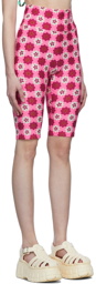Anna Sui Pink Utopian Gingham Shorts