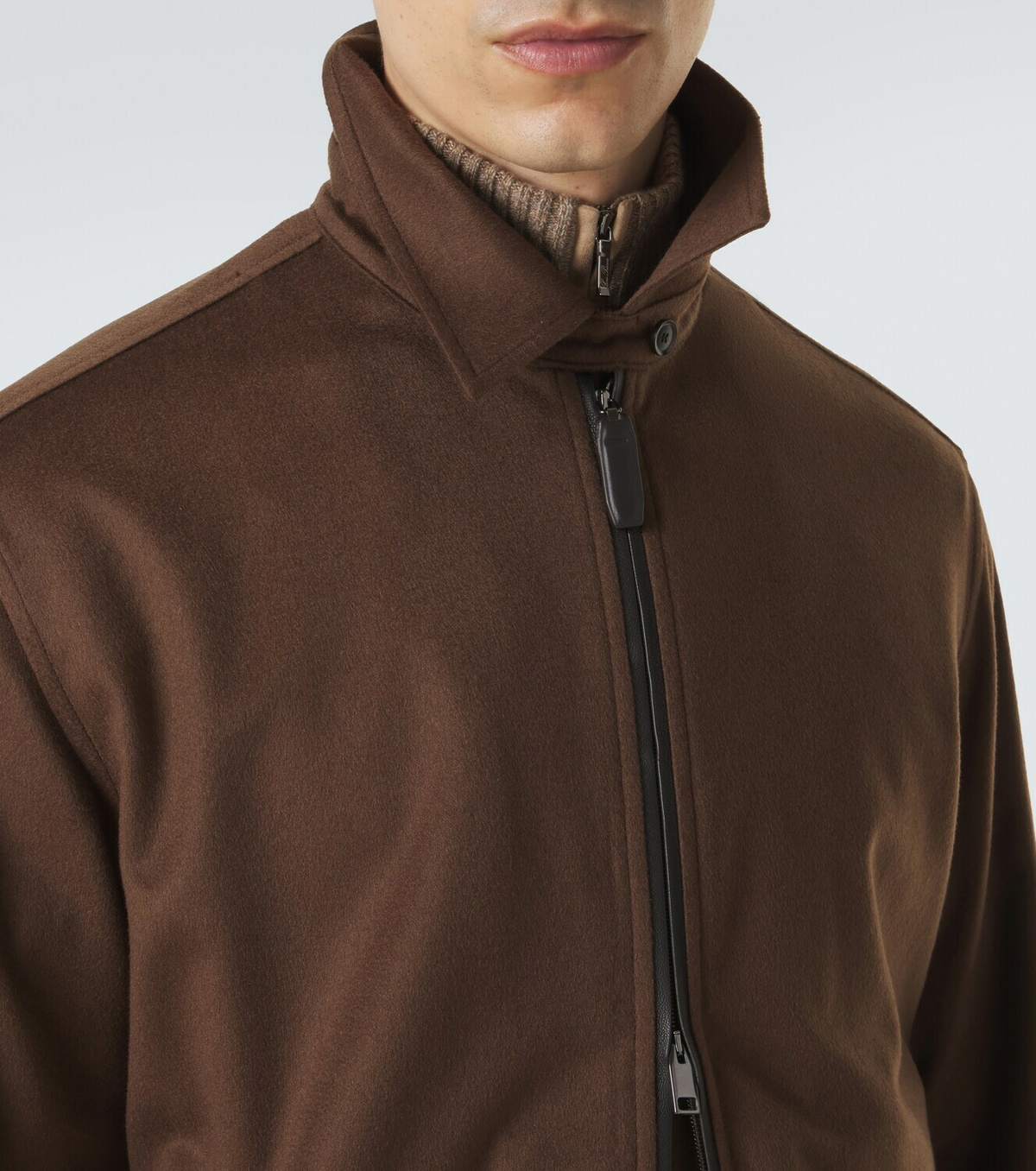 Brioni Cashmere and wool blouson jacket