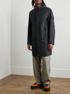Stone Island - Ghost Logo-Appliquéd Organic Cotton-Canvas Trench Coat - Black