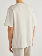 NN07 - Alan Logo-Embroidered Cotton-Jersey T-Shirt - Neutrals