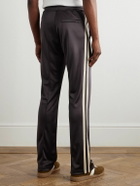 TOM FORD - Straight-Leg Webbing-Trimmed Jersey Track Pants - Brown