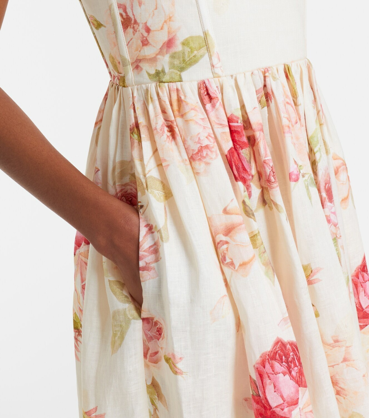 Zimmermann Roselight floral linen midi dress Zimmermann Zimmermann Roselight floral linen midi dress Zimmermann