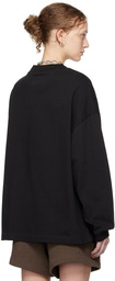 Fear of God ESSENTIALS Black Crewneck Long Sleeve T-Shirt