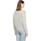 MM6 Maison Margiela Gray Handwritten Knit Sweater
