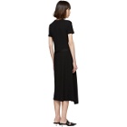Rosetta Getty Black Short Sleeve Apron Wrap Dress