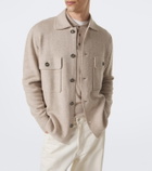 Allude Knitted wool and cashmere cardigan