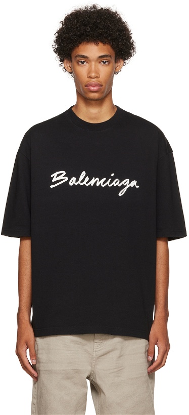 Photo: Balenciaga Black Cotton T-Shirt