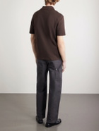 LOEWE - Slim-Fit Logo-Embroidered Cotton-Piqué Polo Shirt - Brown