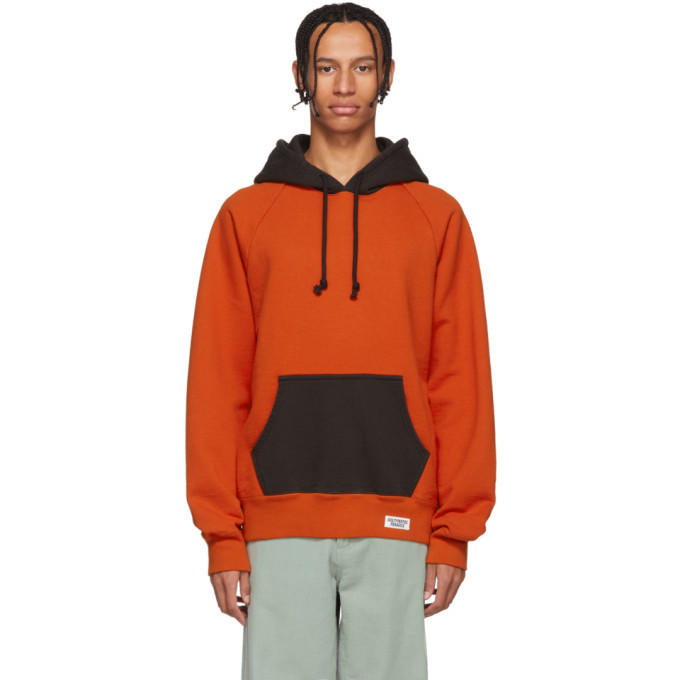 Wacko Maria Orange and Grey Washed Heavy Weight Hoodie Wacko Maria