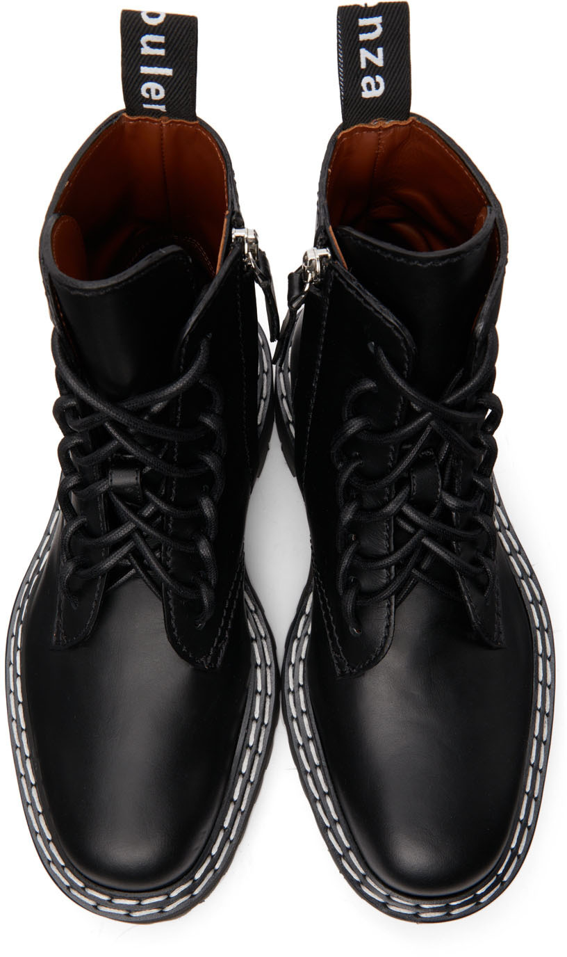 Proenza Schouler Black Lug Sole Combat Boots Proenza Schouler