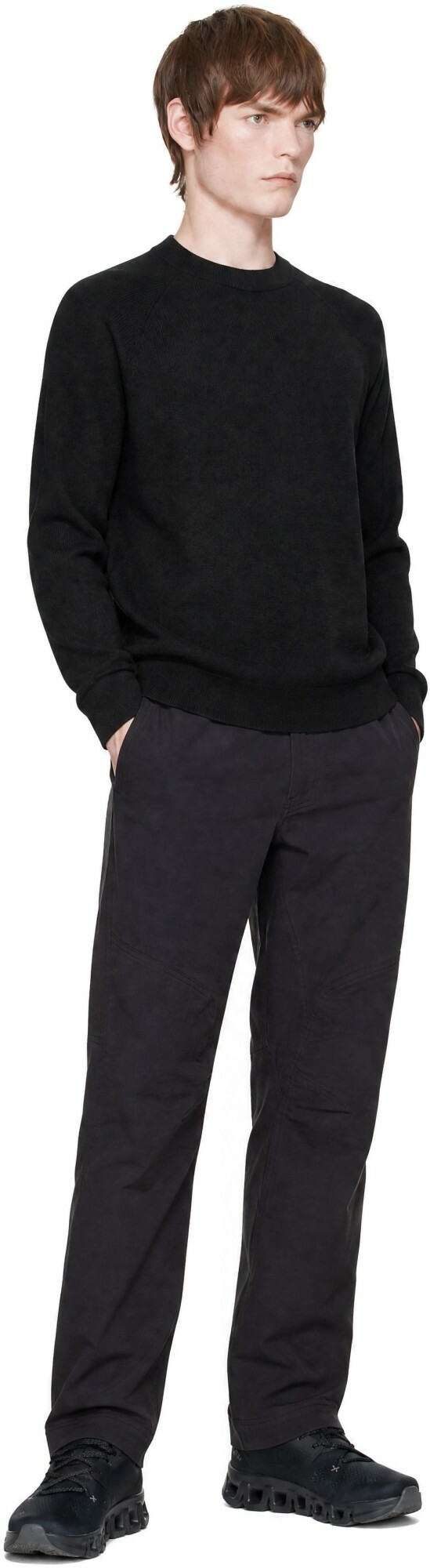 Veilance Black Conic Wool Midlayer Sweater