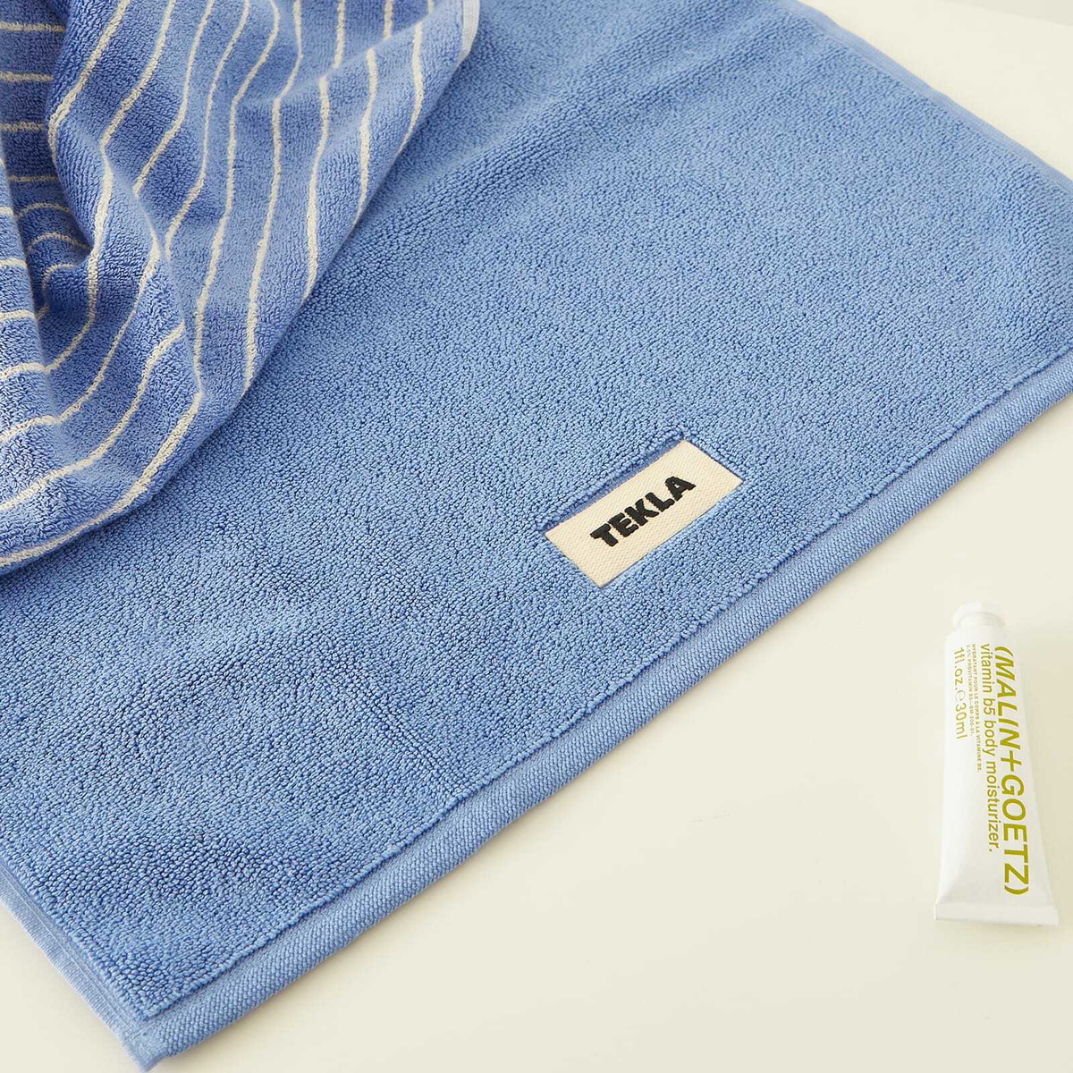 Tekla Fabrics Tekla Organic Terry Bath Mat in Clear Blue