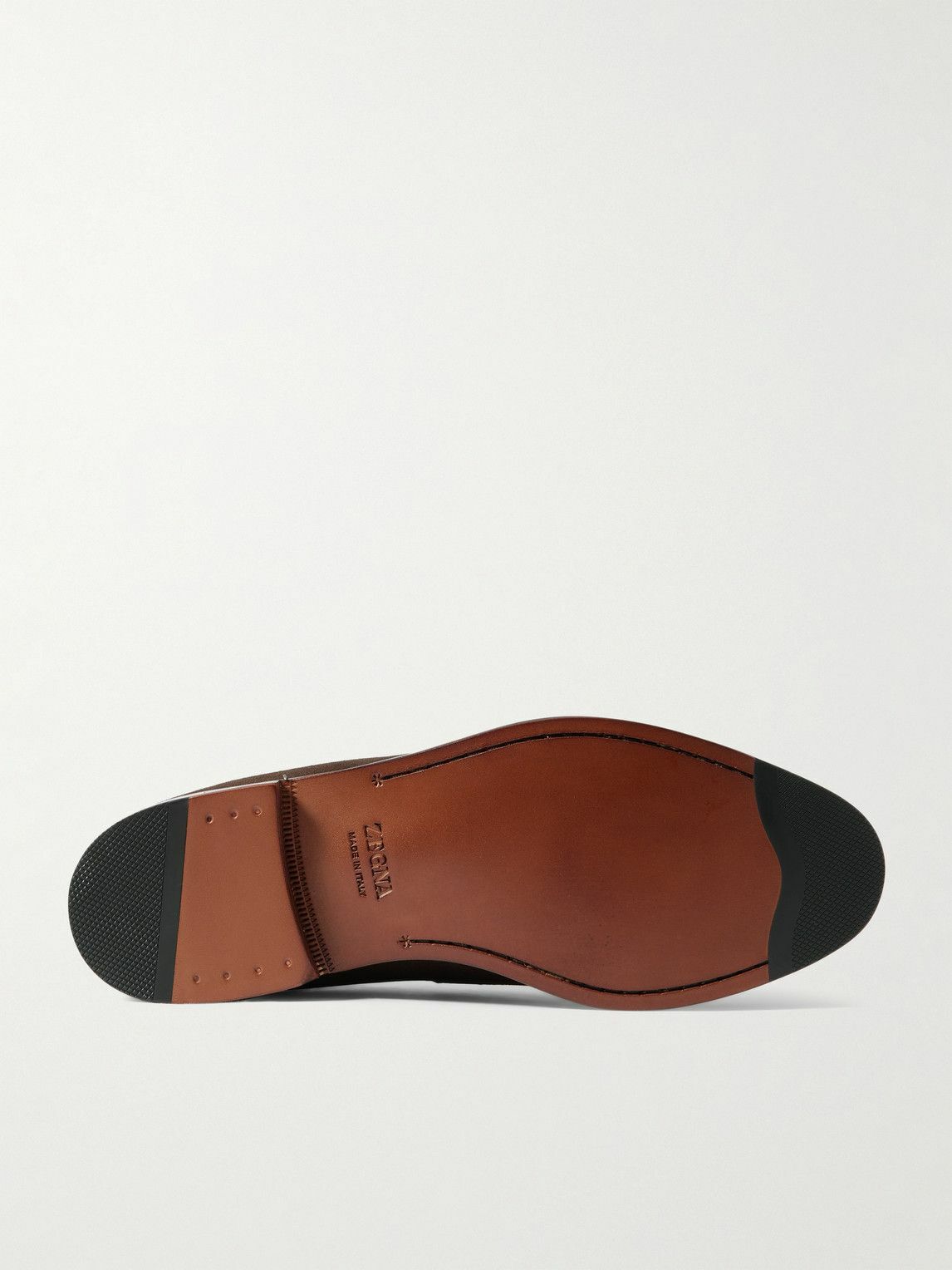 Zegna - Torino Suede Loafers - Brown
