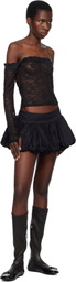 Yuhan Wang Black Balloon Miniskirt