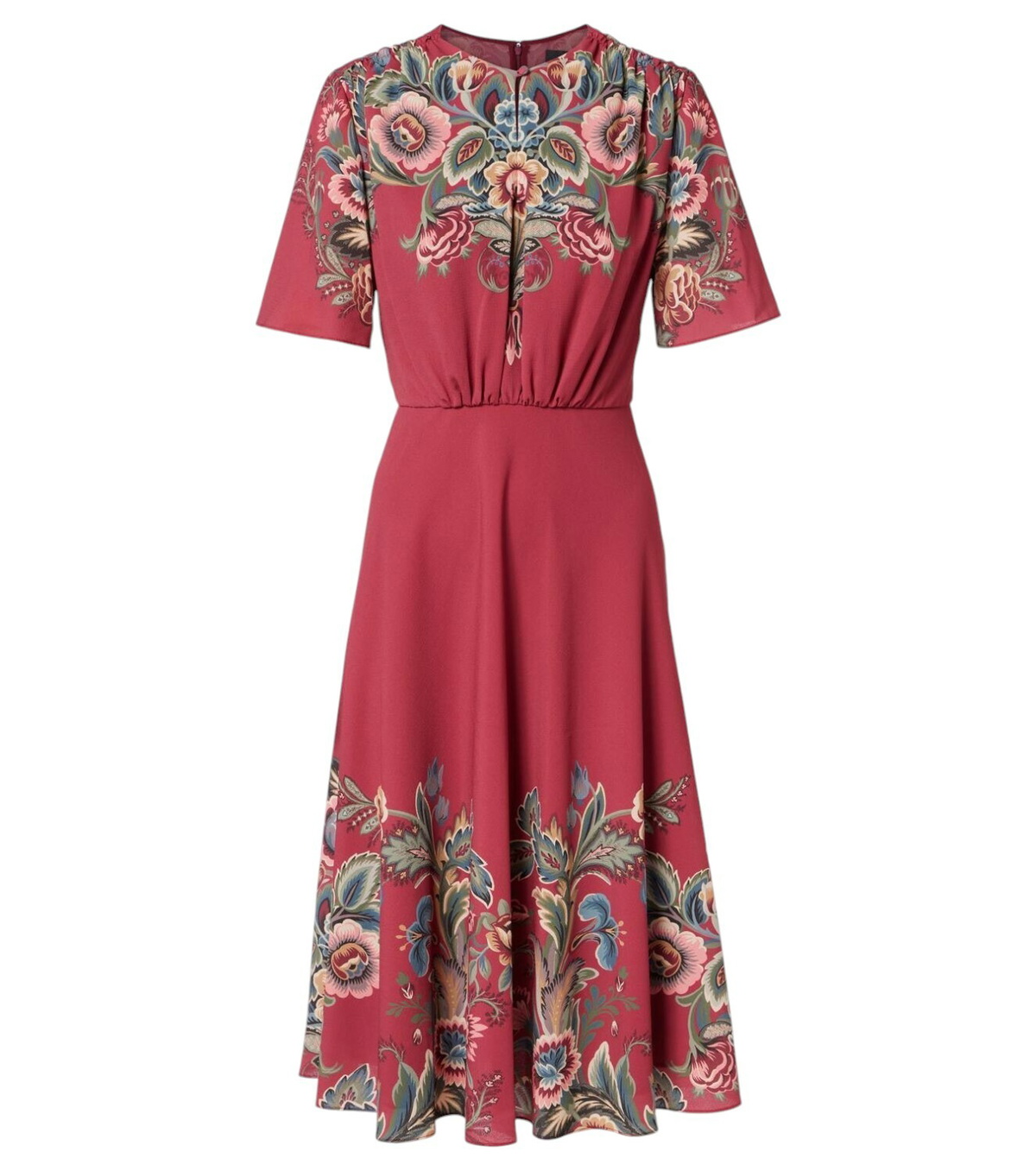 【関税&送料込】Etro Floral Foliage Print Chenille Long Dres ETRO Belted floral-print silk-crepon maxi dress | NET-A-PORTER