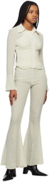 Yuzefi Off-White Flared Trousers