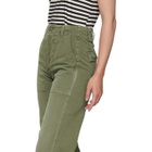 Amo Khaki Wide-Leg Army Trousers