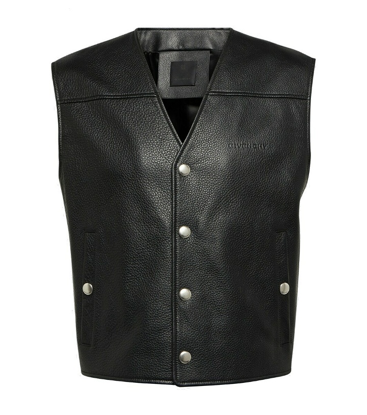 Photo: Givenchy Logo leather vest