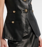 Veronica Beard Tamara leather vest