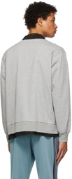 Needles Grey Seersucker Jersey Cardigan