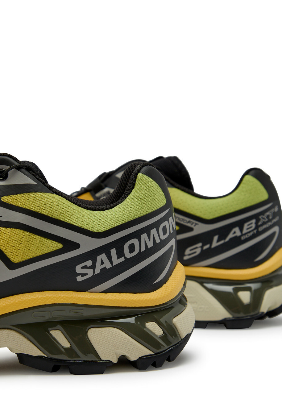 Salomon XT-6 Panelled Degradé Mesh Sneakers Green