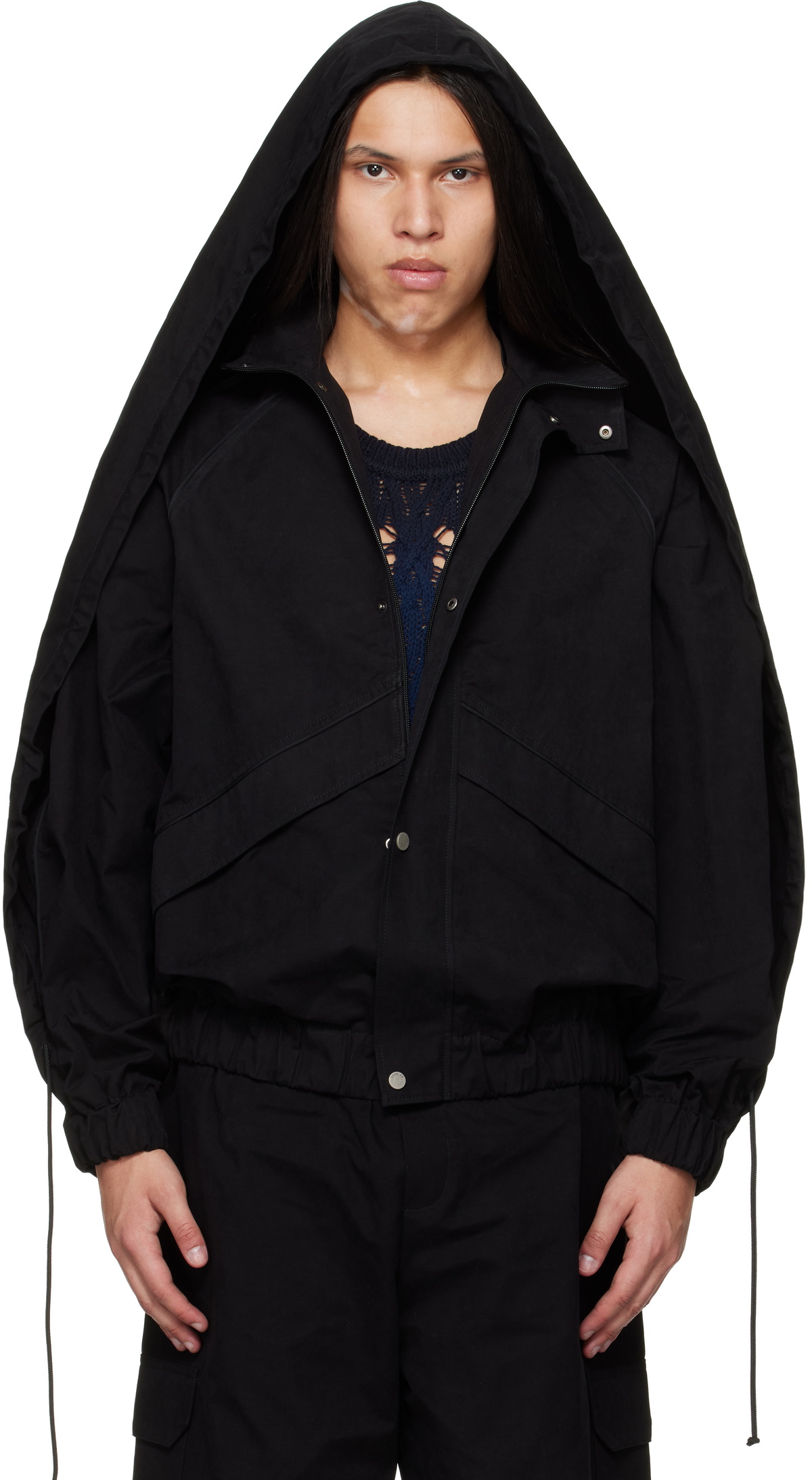 EGONlab Black Back Fold Track Jacket